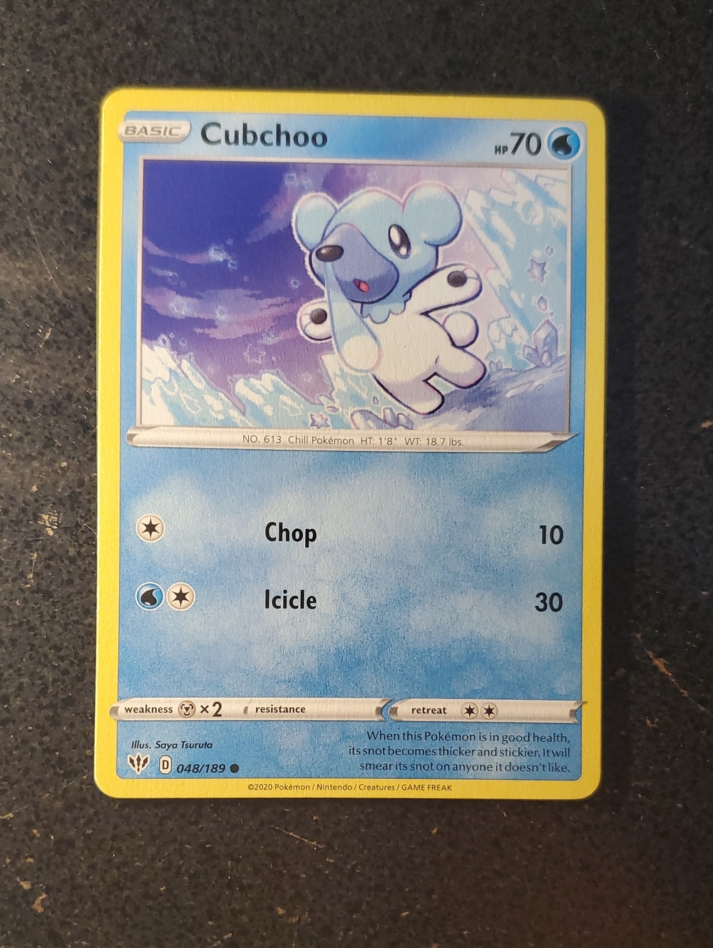 Cubchoo Trading Card - Blue Artwork